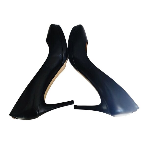 NEW Ivanka Trump Black Leather Sophia High Heel Pumps Size 10 - Picture 7 of 12